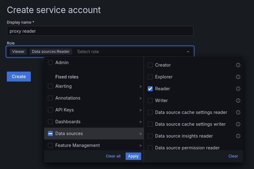 Create Service Account